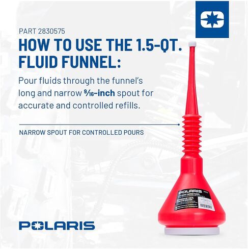Polaris 1.5 الكوارت القمع مع الغطاء والأحمر - خالية من الفوضى والسيطرة على سوائل السيارات ، والزيت ، والغاز - تصميم متين لسهولة الصيانة ، والملء ، والصب الدقيق ، الجزء 2830574 in Saudi Arabia