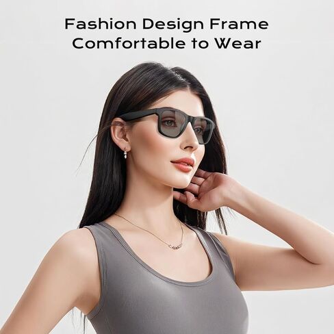 Outdoor Smart Audio Glasses, Unisex Bluetooth Sunglasses for Men and Women with Built-in Mic & Speakers, UV Protection Audio Sun Glass Athletic Fashion Sunglasses in Saudi Arabia