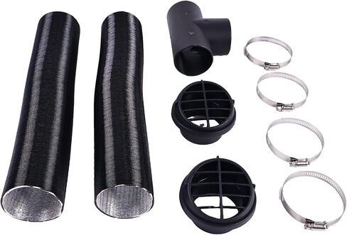 Ztuoauma 60mm diesel Heater Air Duct Hose T-Piece Concector Clips Clips Kit متوافقة مع Eberspacher Webasto Air Diesel Starks 2KW 102114310000 398497 in Saudi Arabia
