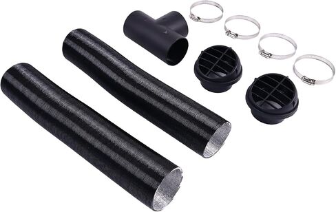 Ztuoauma 60mm diesel Heater Air Duct Hose T-Piece Concector Clips Clips Kit متوافقة مع Eberspacher Webasto Air Diesel Starks 2KW 102114310000 398497 in Saudi Arabia