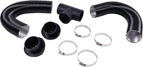 Ztuoauma 60mm diesel Heater Air Duct Hose T-Piece Concector Clips Clips Kit متوافقة مع Eberspacher Webasto Air Diesel Starks 2KW 102114310000 398497 in Saudi Arabia