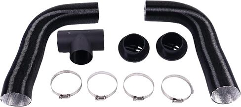 Ztuoauma 60mm diesel Heater Air Duct Hose T-Piece Concector Clips Clips Kit متوافقة مع Eberspacher Webasto Air Diesel Starks 2KW 102114310000 398497 in Saudi Arabia