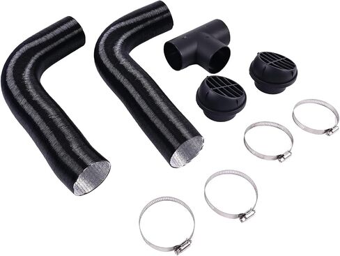 Ztuoauma 60mm diesel Heater Air Duct Hose T-Piece Concector Clips Clips Kit متوافقة مع Eberspacher Webasto Air Diesel Starks 2KW 102114310000 398497 in Saudi Arabia