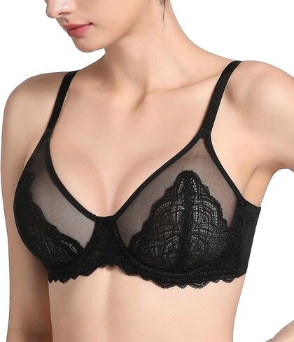 التغطية الكاملة للسيدات الكامل للسيدات من الدانتيل غير المبطن للثدي الثقيل in Kuwait