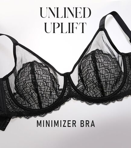 التغطية الكاملة للسيدات الكامل للسيدات من الدانتيل غير المبطن للثدي الثقيل in Kuwait