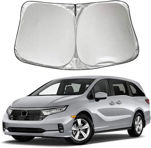 سيارة الزجاج الأمامي للسيارة الشمس الظل Sunshade متوافق مع Honda Odyssey LX Ex Ex-L Touring Elite 2025 2024 2023 2022-2018 Mini Van Minivan Accessories ، Window Car Front Window Sun Shield in Saudi Arabia