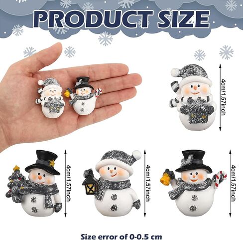 Honoson 12 Pcs Winter Cute Bird Figurines Winter Miniature Glittered Figurines Resin Micro Landscapes Winter Mini Bird Decoration for Christmas Birthday Home Decorations Gift in Saudi Arabia