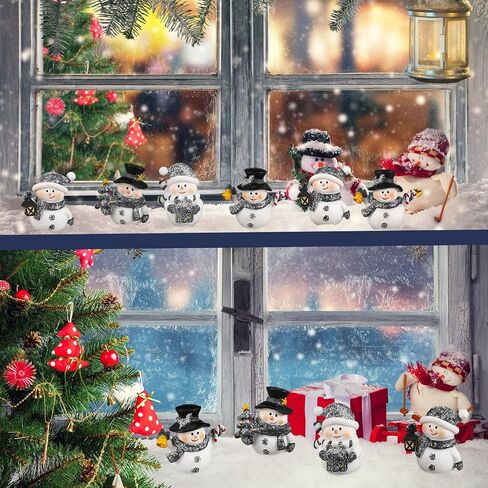 Honoson 12 Pcs Winter Cute Bird Figurines Winter Miniature Glittered Figurines Resin Micro Landscapes Winter Mini Bird Decoration for Christmas Birthday Home Decorations Gift in Saudi Arabia