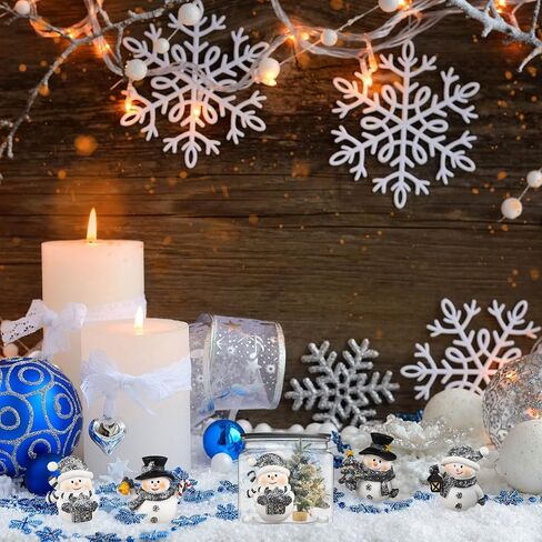 Honoson 12 Pcs Winter Cute Bird Figurines Winter Miniature Glittered Figurines Resin Micro Landscapes Winter Mini Bird Decoration for Christmas Birthday Home Decorations Gift in Saudi Arabia
