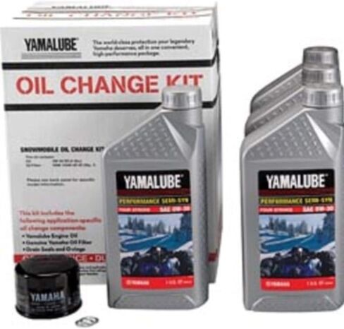 Yamaha Snowmobile 2 & 3 Cylinder 0W30 Semi Synthetic Oil Change Kit - LUB-SMBCG-KT-02 in Saudi Arabia