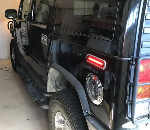 iJDMTOY Smoked Lens Amber/Red Full LED Side Marker Light Kit Compatible With 2003-2009 Hummer H2, Powered by Total 180-SMD LED, Replace OEM Sidemarker Lamps in Saudi Arabia