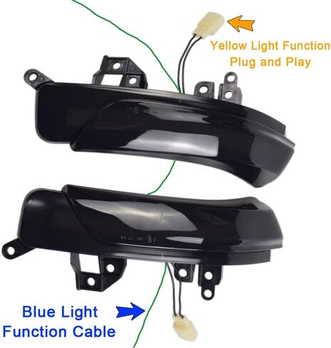Hacreyatu For-PRIUS,REIZ,WISH,MARK X,CROWN,AVALON 2009 2010 2011 2012 2013 Mirror LED Turn Signal Repeater Lamp 81740-30130 (Yellow) in Saudi Arabia