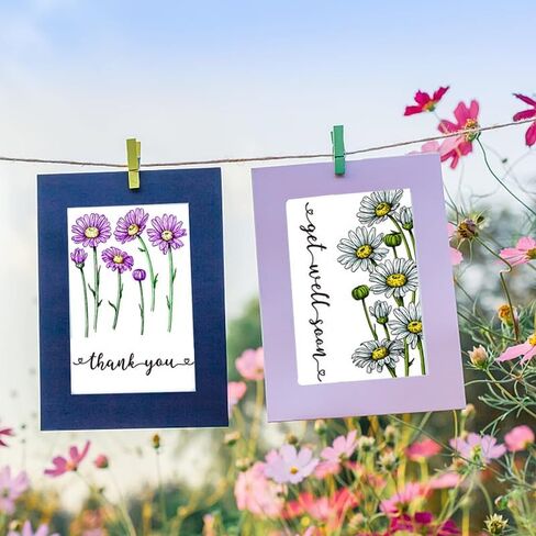 Arbuya DIY Poppies Flowers Decorative Clear Stamps for Card Making or Journaling, Poppy Floral Silicone Stamps for Scrapbooking Photo Album Paper Crafting Decoration in Kuwait