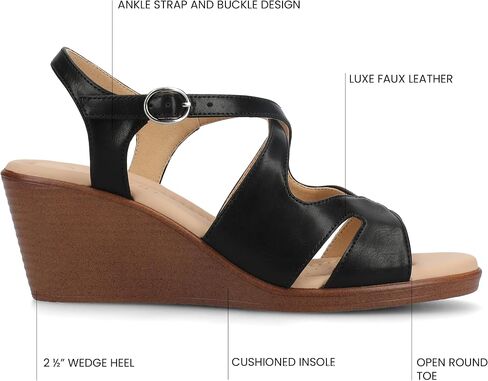Journee Women’s v.2 Wedge Wedge Heeled Sandal in Kuwait