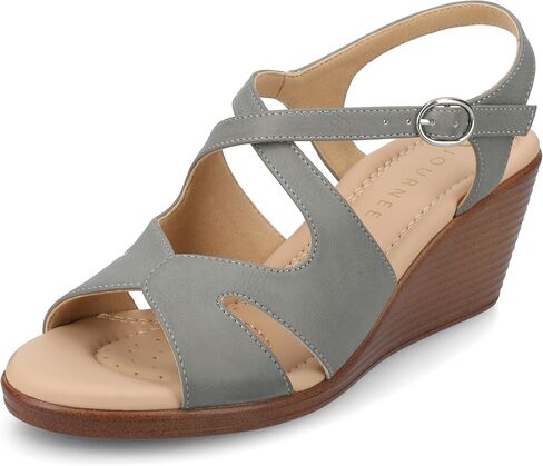 Journee Women’s v.2 Wedge Wedge Heeled Sandal in Kuwait