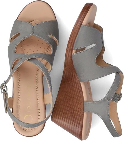 Journee Women’s v.2 Wedge Wedge Heeled Sandal in Kuwait