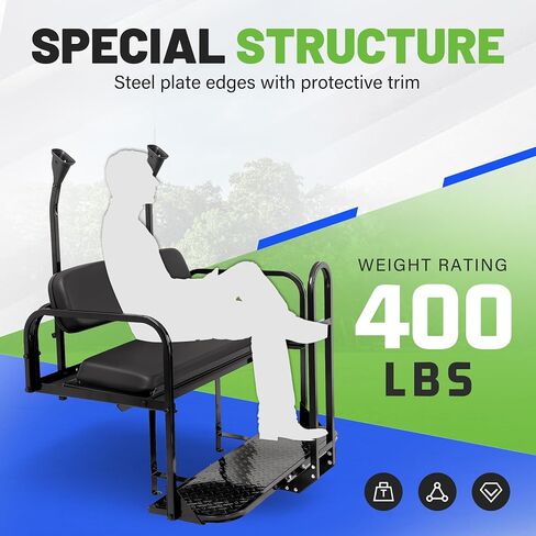 Rear Flip Seat Back Seat Compatible with 2004-Up Club Car Precedent/Tempo/Onward Gas or Electric Models ，Folding Back Seat w/Handle Bar Roof Support in Saudi Arabia