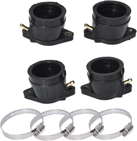 4PCS Motorcycle Carburetor Carb Intake Boots Replacement for YZF600R FZR600 1995-2007 4JH-13586-02 4JH-13596-02 in Saudi Arabia