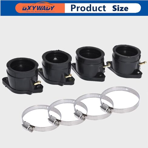 4PCS Motorcycle Carburetor Carb Intake Boots Replacement for YZF600R FZR600 1995-2007 4JH-13586-02 4JH-13596-02 in Saudi Arabia