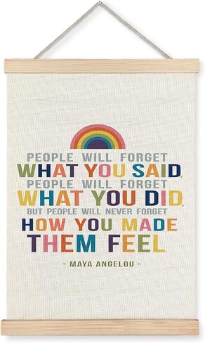 Ignytiger Inspirational Maya Angelou Quotes Poster Art Poster ، لن ينسى الناس أبدًا كيف جعلتهم يشعر in Kuwait