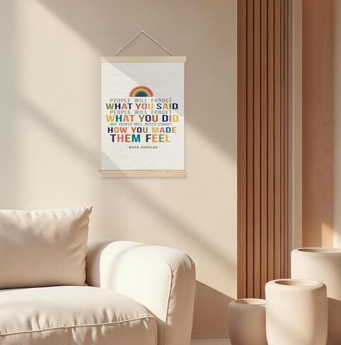 Ignytiger Inspirational Maya Angelou Quotes Poster Art Poster ، لن ينسى الناس أبدًا كيف جعلتهم يشعر in Kuwait