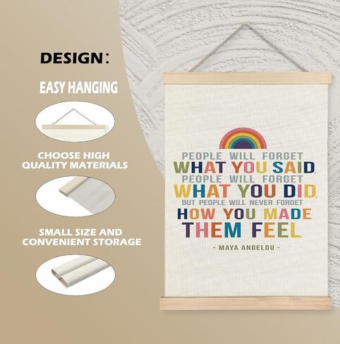 Ignytiger Inspirational Maya Angelou Quotes Poster Art Poster ، لن ينسى الناس أبدًا كيف جعلتهم يشعر in Kuwait