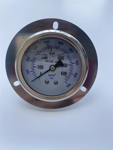 1PCS YN60ZT الحافة الأمامية 2.5 "حركات النحاس 60 مم مقياس الضغط المقياس الظهر ، صدمة - زيت البرهان - مملوءة (10 كجم) in Kuwait