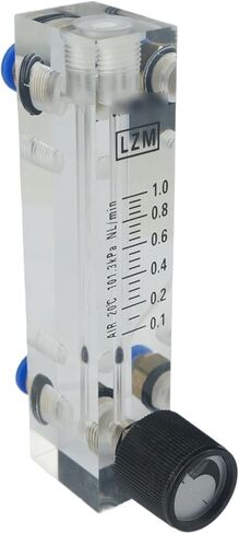 1Pcs 0.1-1LPM LZM-6T Acrylic Panel Type Air Nitrogen Flowmeter Rotameter With Control Valve Push Fit 6mm OD Tube in Kuwait