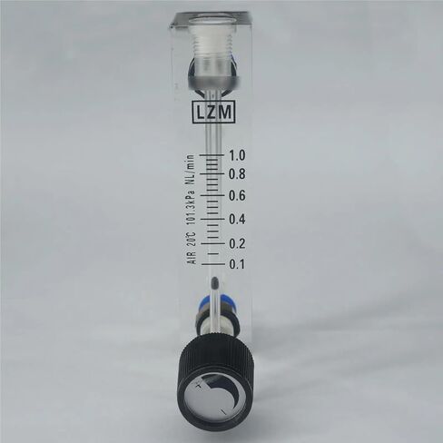 1Pcs 0.1-1LPM LZM-6T Acrylic Panel Type Air Nitrogen Flowmeter Rotameter With Control Valve Push Fit 6mm OD Tube in Kuwait