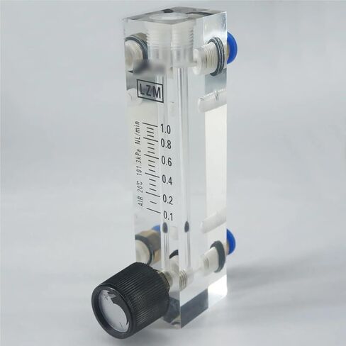 1Pcs 0.1-1LPM LZM-6T Acrylic Panel Type Air Nitrogen Flowmeter Rotameter With Control Valve Push Fit 6mm OD Tube in Kuwait