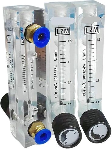 1Pcs 25-600ml/min 0.1-2L/min Push in Fit 6-10mm OD Tube Acrylic LZM-6T Panel CO2 Gas Rotameter with Valve(0.2-2 LPM,Fit Tube OD 6mm) in Saudi Arabia