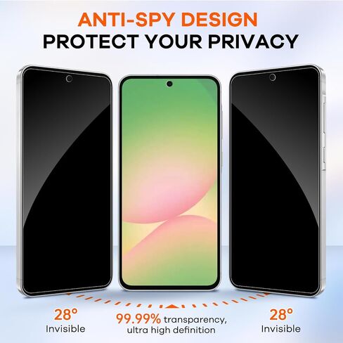 3+3 Pack for Samsung Galaxy A16 5G Screen Protector Privacy & Phone Camera Lens Protector 9H Tempered Glass Cell Phone Protector, Anti-Fingerprint Camera Case in Saudi Arabia