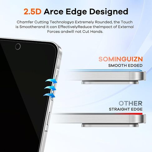 3+3 Pack for Samsung Galaxy A16 5G Screen Protector Privacy & Phone Camera Lens Protector 9H Tempered Glass Cell Phone Protector, Anti-Fingerprint Camera Case in Saudi Arabia