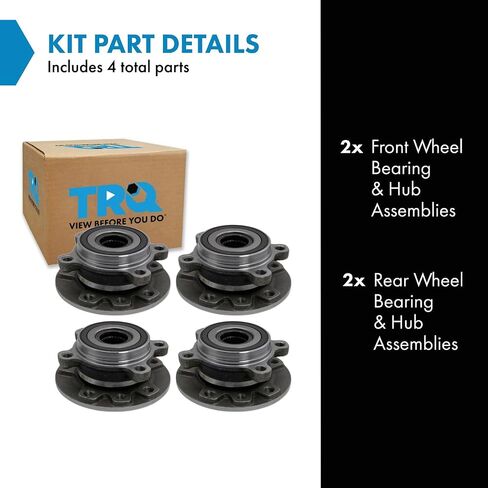 TRQ 2 Piece Wheel Bearing & Hub Assembly Set Compatible with 2016-2022 Fiat 500X 2015-2021 Jeep Renegade in Saudi Arabia