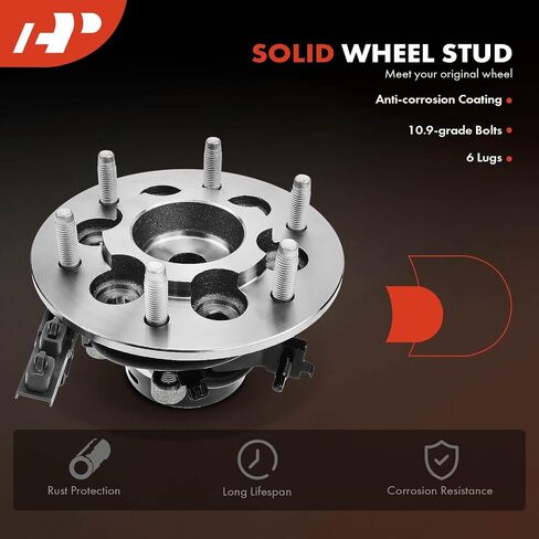 A-Premium 2 X Bront Wheel Bearing and Hub Assembly مع ABS & 6-LUG متوافق مع شيفروليه كولورادو 2004-2008 و GMC Canyon 2006-2008 و ISUZU I-280 2006 ، I-290 2007-2008 in Saudi Arabia