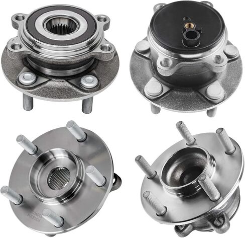 Detroit Axle - 4pc Wheel Bearing Hubs Kit for 14-18 Mazda 3 Sport, 4 Front and Rear Wheel Bearing & Hubs 2014 2015 2016 2017 2018 [Built in Japan] Replacement in Saudi Arabia