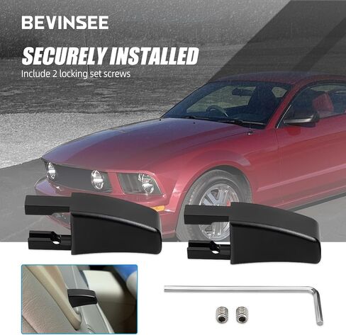 Bevinsee 2PCS PRISET LEVER LATCH HAIND HABER HASE و RIDE-SIDE متوافق مع Ford Mustang 2005-2014 تعديل مقعد الألومنيوم الأسود ، 5R3Z-6362762-AAC in Saudi Arabia