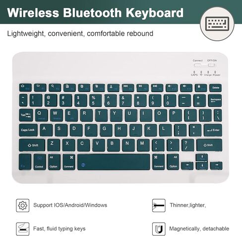 SOPPY Bluetooth Keyboard Case for iPad Air 11-inch (M3 2025 / M2 2024) & Air 5th/4th Gen & iPad Pro 11 inch (1st/2nd/3rd/4th Gen), Detachable Keyboard Cover, with Built-in Pencil Slot, Pink in Kuwait
