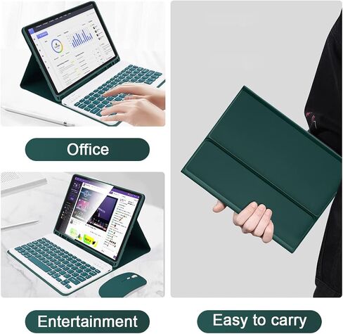 SOPPY Bluetooth Keyboard Case for iPad Air 11-inch (M3 2025 / M2 2024) & Air 5th/4th Gen & iPad Pro 11 inch (1st/2nd/3rd/4th Gen), Detachable Keyboard Cover, with Built-in Pencil Slot, Pink in Kuwait