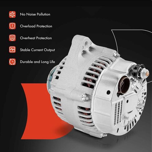 A-Premium Alternator Compatible with Jaguar XJ6 1993-1997, XJR 1995-1997, XJS 1995-1996, Vanden Plas 1993-1997, 4.0L, 12V 120A 5-Groove Pulley Clockwise, Replace# 101211-7191, LNA-1800BA in Saudi Arabia