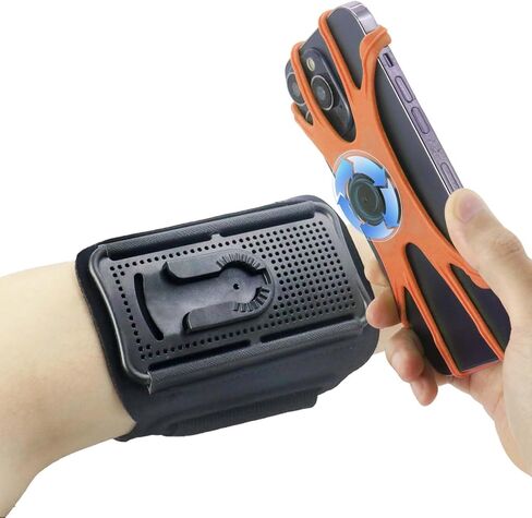 Wristband Phone Holder for Running, 360°Rotation & Detachable Sports Armband with Key Holder for iPhone 16/15/14/13/12/Pro/Pro Max/XS/XR/X/8/7/6/Plus, Fits 4.5-7 Inch Smartphones (Blue) in Saudi Arabia