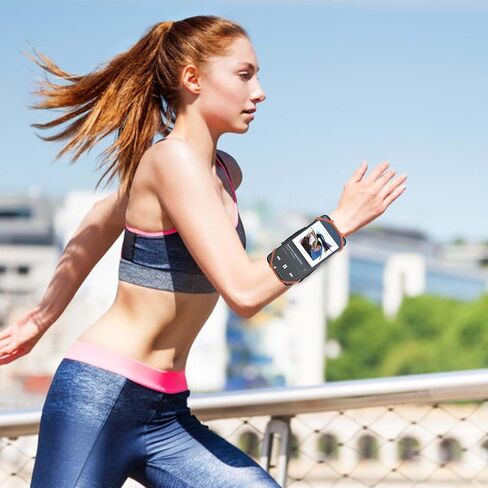 Wristband Phone Holder for Running, 360°Rotation & Detachable Sports Armband with Key Holder for iPhone 16/15/14/13/12/Pro/Pro Max/XS/XR/X/8/7/6/Plus, Fits 4.5-7 Inch Smartphones (Blue) in Saudi Arabia