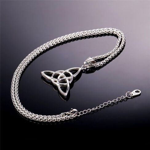 U7 Viking Celtic Kont Necklace Stainless Steel Irish Knot Pendant Necklace for Men Women in Saudi Arabia