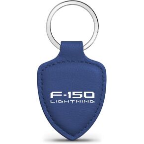 for Ford F-150 Lightning Genuine Soft Leather Shield-Style LED Printed Logo Key Chain in Saudi Arabia