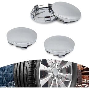 Ijuicy 4 PCS Car Wheel Center Center Caps ، ABS Center Center Center for RIMS ، 2.36 "OD 2.2" معرف غطاء محور مُعدّب محور عجلات ضيقة ، Universal لمعظم السيارات (الفضة) in Kuwait