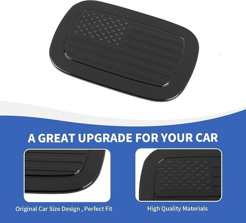 Gas Tank Cap Cover Fuel Filler Door Cover American Flag Compatible with Dodge Durango 2011-2024, Black in Saudi Arabia