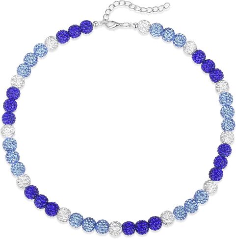 قلادة البيسبول Qinjiejie للرجال Glitter Bling Rhinestone Defended Collection Necklace for Women 16/18in المجوهرات الرياضية المستوحاة من الهدايا الباردة لمحبي لاعبي البيسبول لاعبي البيسبول in Kuwait