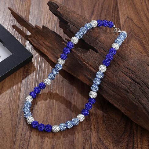 قلادة البيسبول Qinjiejie للرجال Glitter Bling Rhinestone Defended Collection Necklace for Women 16/18in المجوهرات الرياضية المستوحاة من الهدايا الباردة لمحبي لاعبي البيسبول لاعبي البيسبول in Kuwait