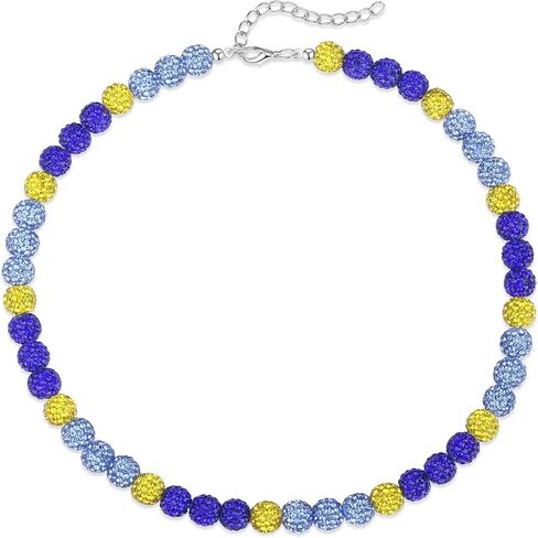 قلادة البيسبول Qinjiejie للرجال Glitter Bling Rhinestone Defended Collection Necklace for Women 16/18in المجوهرات الرياضية المستوحاة من الهدايا الباردة لمحبي لاعبي البيسبول لاعبي البيسبول in Kuwait