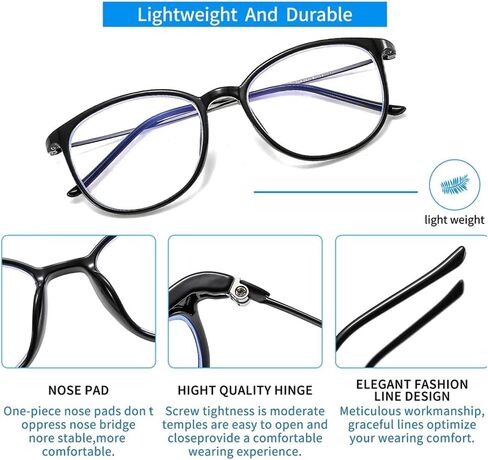 Stylish Anti-Blue Light Myopia Distance Glasses For Mens Womens Ultra-Light Nearsighted Glasses Oval Frames in Saudi Arabia